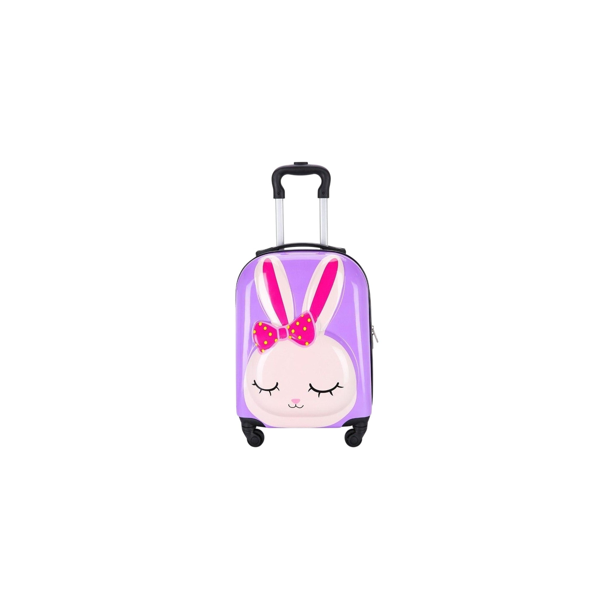 Generic Kids Hard Trolley Luggage Lavender 18 inch