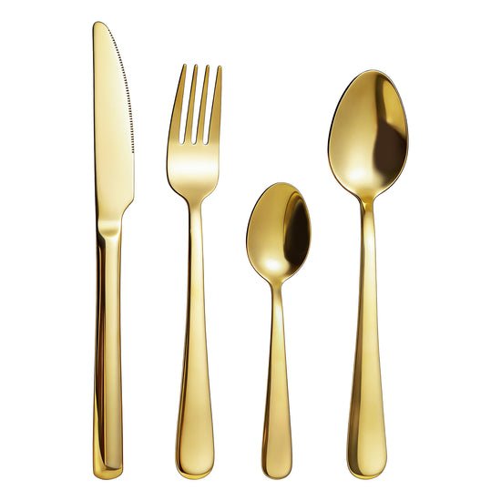 Cutlery Set of 4 - Gold