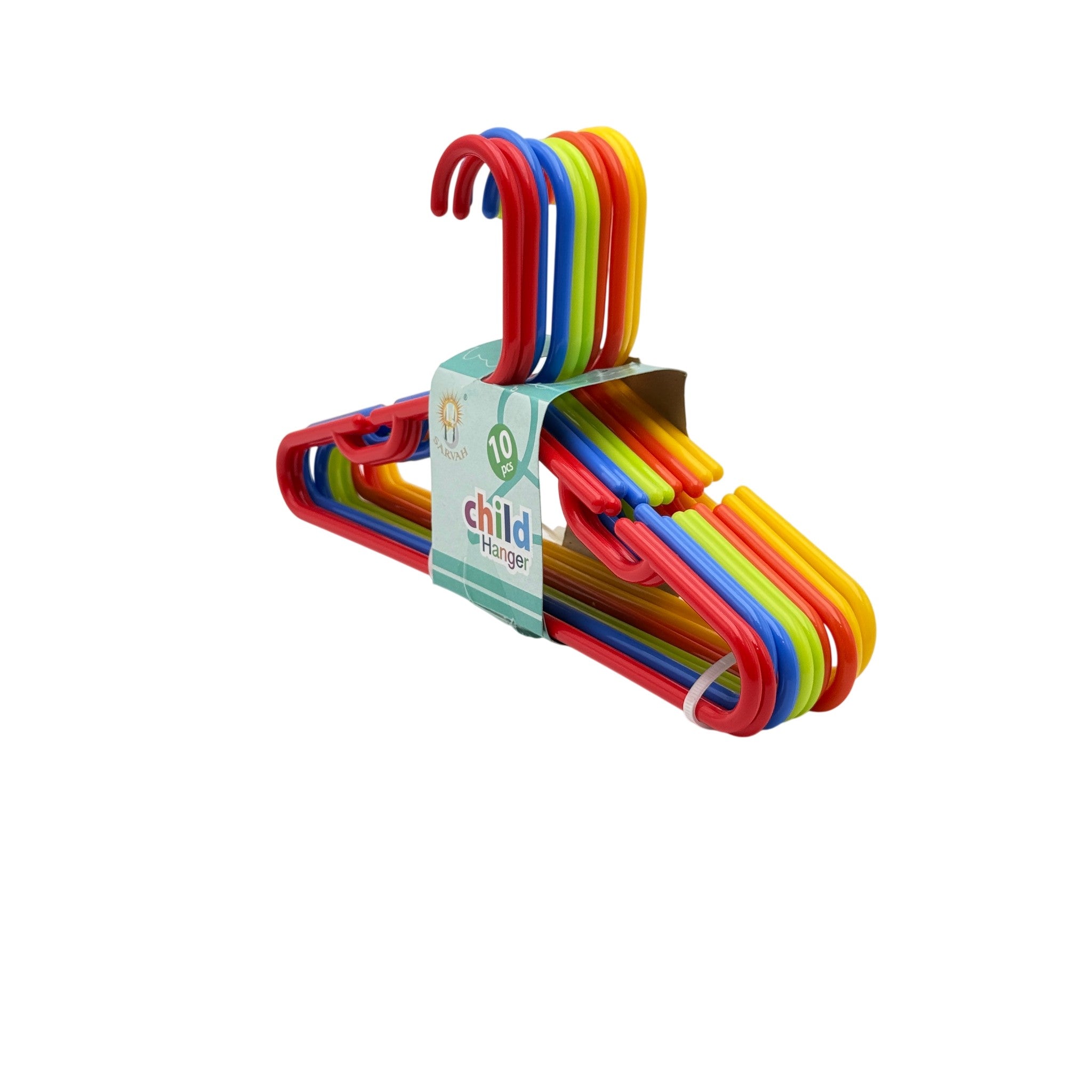Clothes Hanger Plastic Multicolor 29.5 CM 10 Pcs