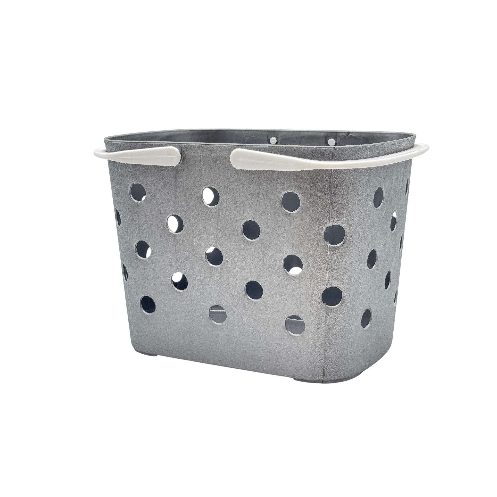 Storage Basket Plastic Grey White 18 CM 14 CM 14 CM