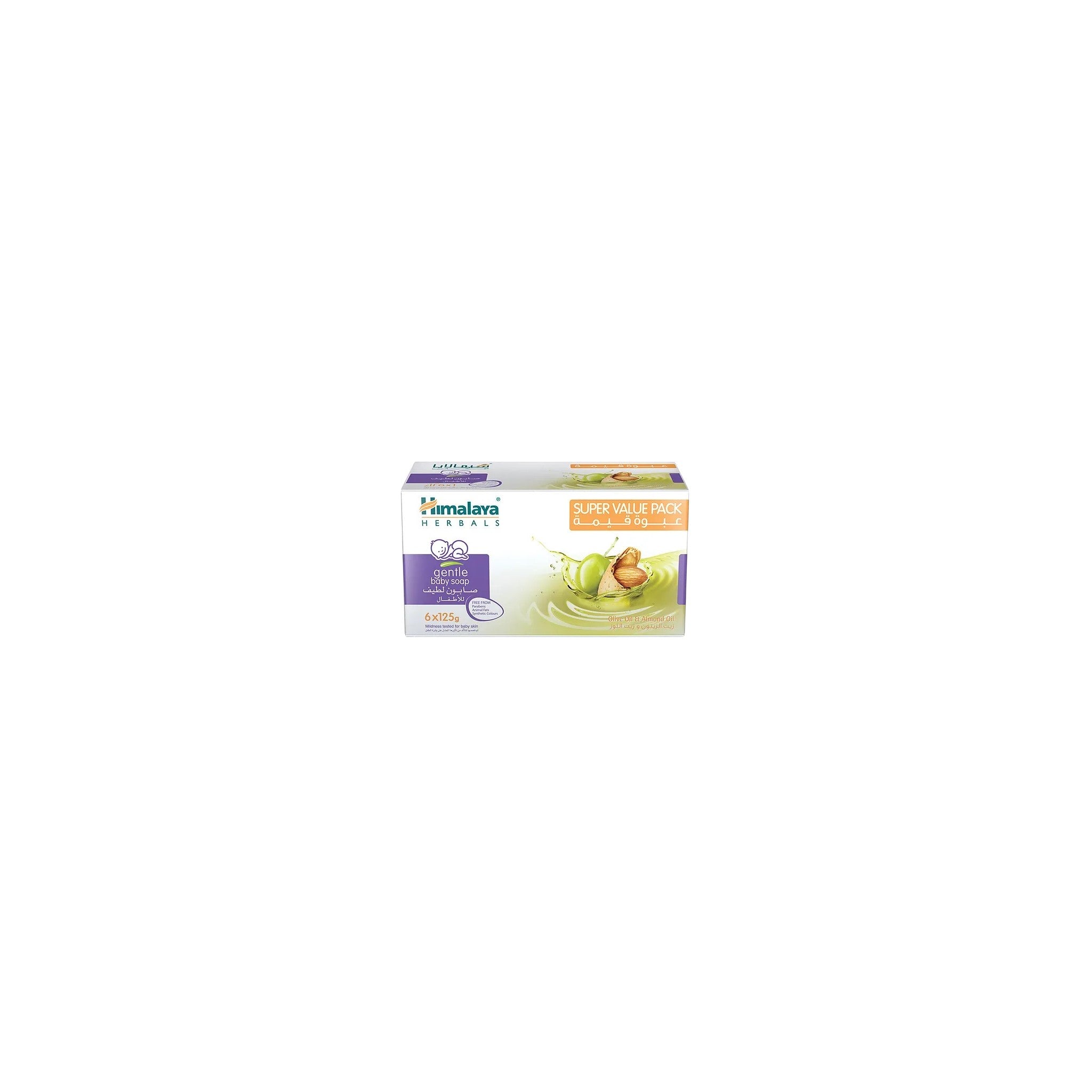 Himalaya Gentle Baby Soap with Almond 125 gm 6 Pcs