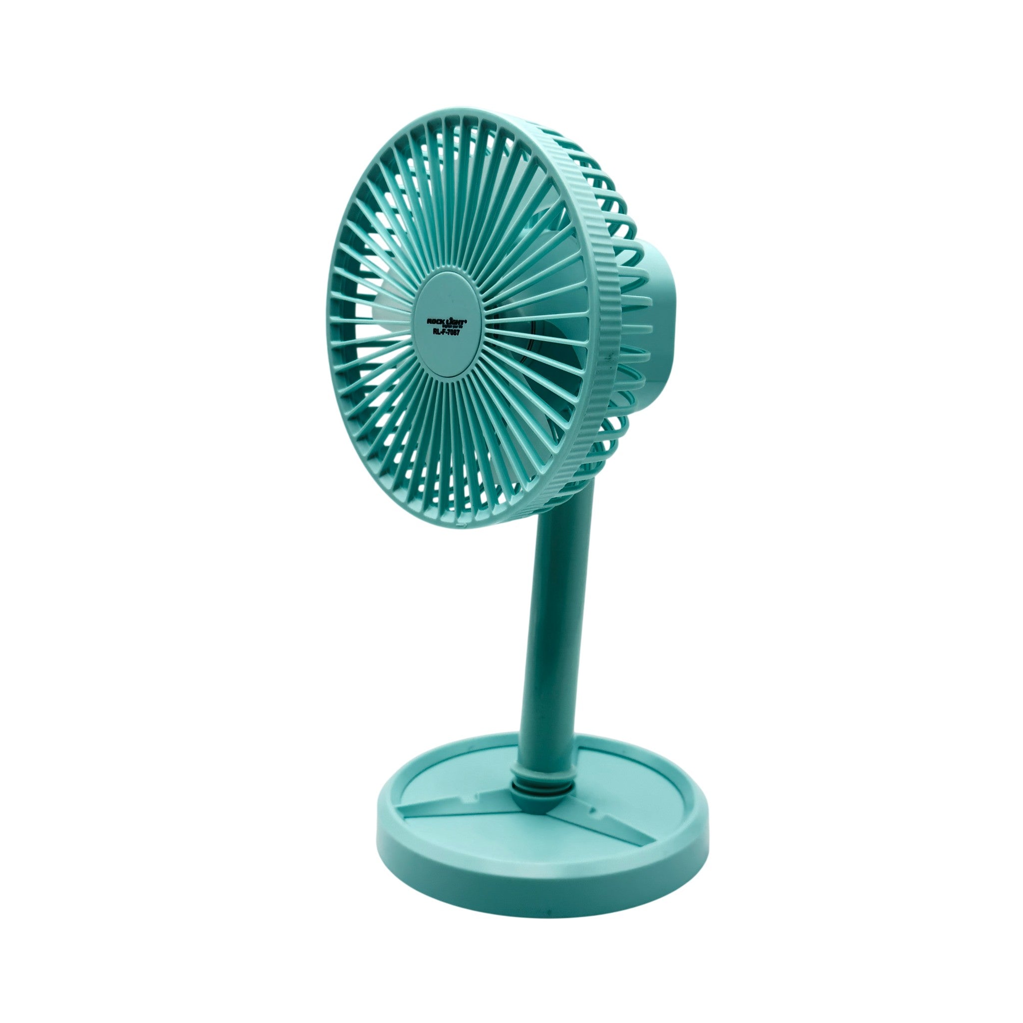 Rock Light LED Rechargeable Fan Green 5 Inch