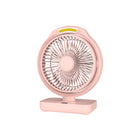 Rock Light LED Rechargeable Fan Pink 5 Inch