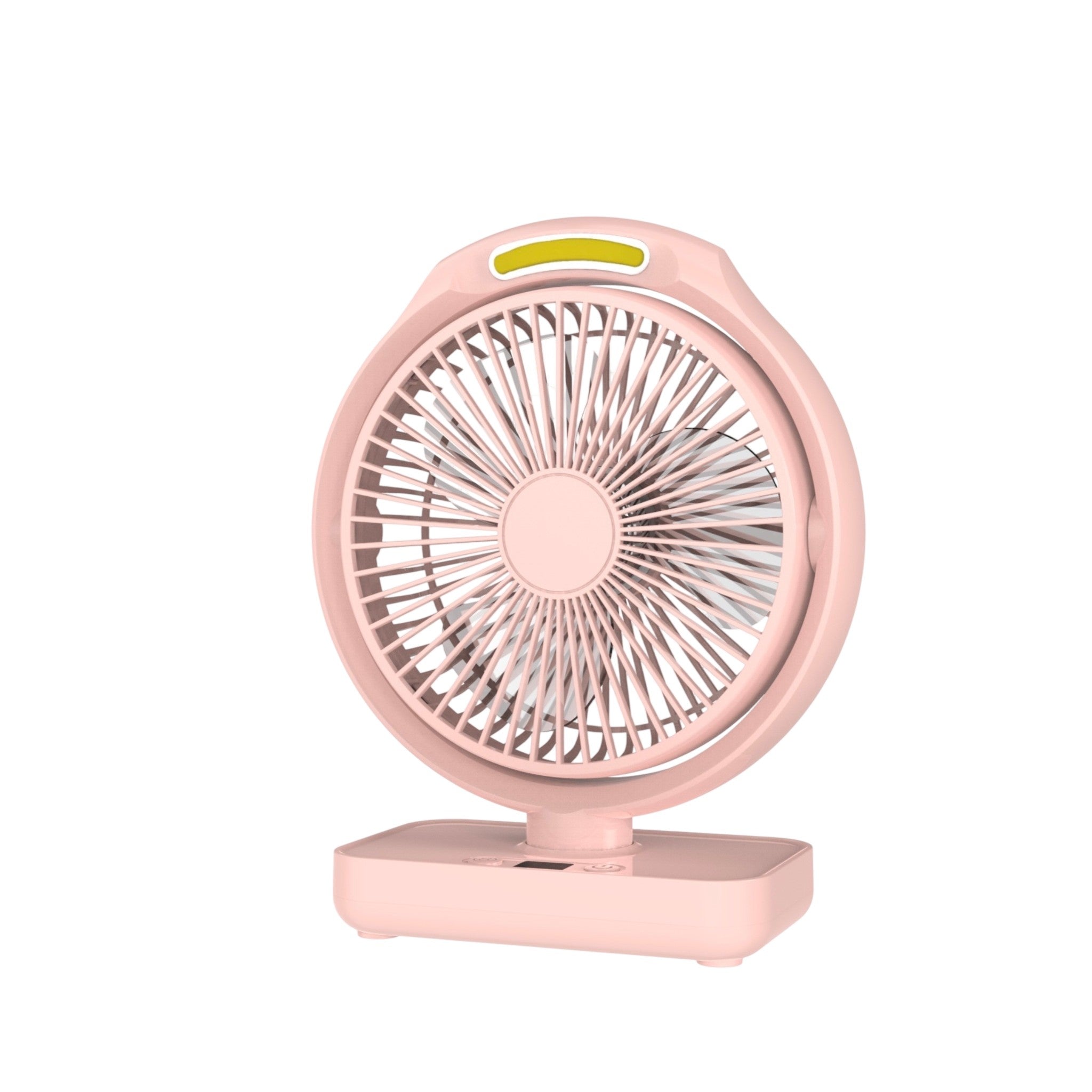 Rock Light LED Rechargeable Fan Pink 5 Inch