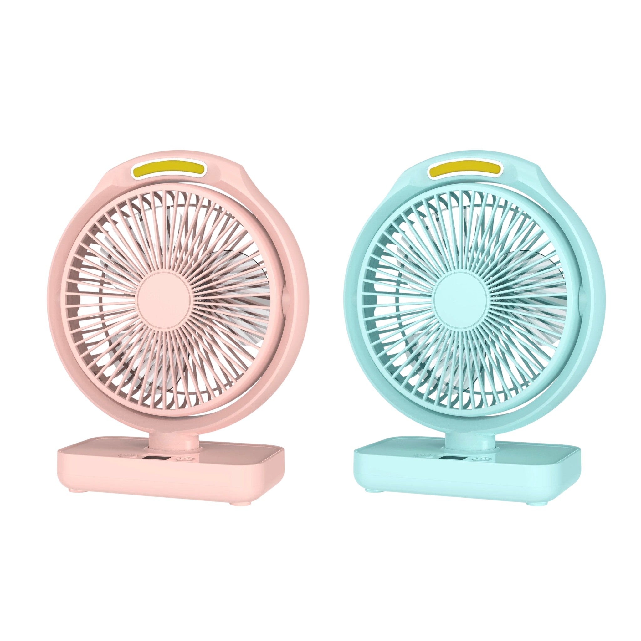 Rock Light LED Rechargeable Fan Pink 5 Inch