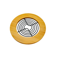 Iron Bamboo Kitchen Rack Black