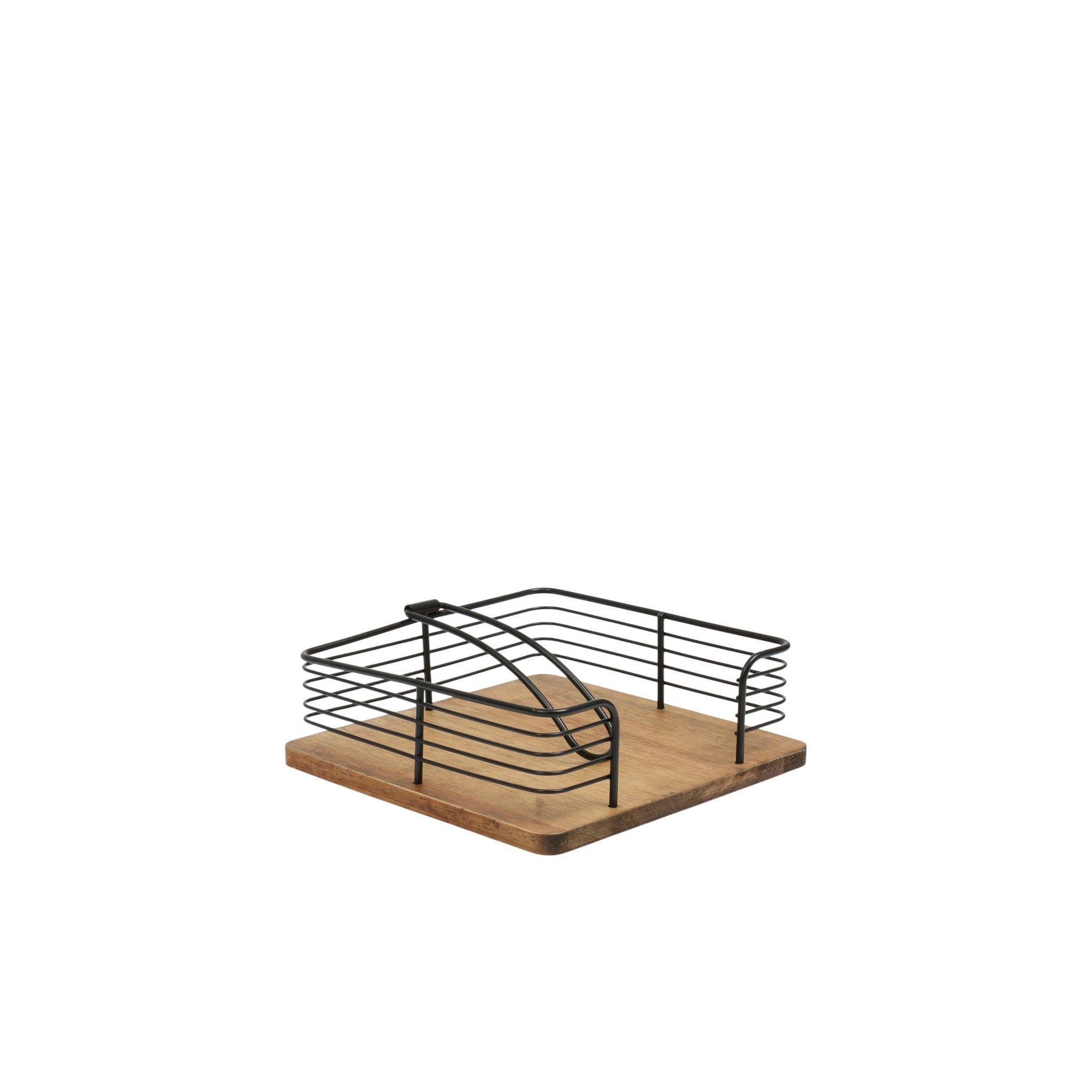 Iron Bamboo Kitchen Organizer Black
