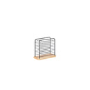 Iron Bamboo Wire Kitchen Organizer Black
