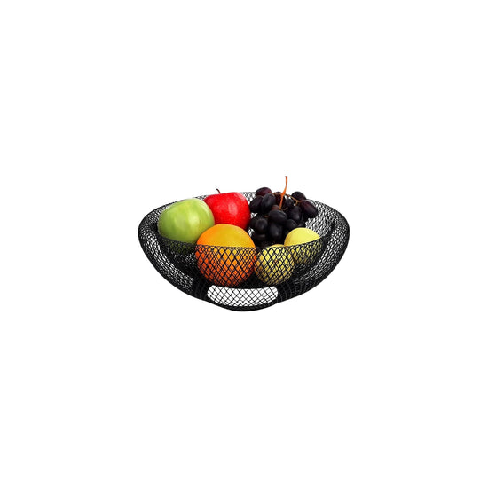 Iron Storage Basket Black 29.5 x 15 cm