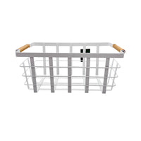 Iron Bamboo Wire Kitchen Organizer White