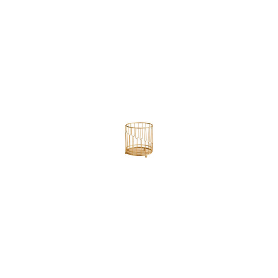 Iron Utensil Holder Gold 12 x 13 cm