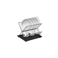 Iron Plastic Dish Rack Black