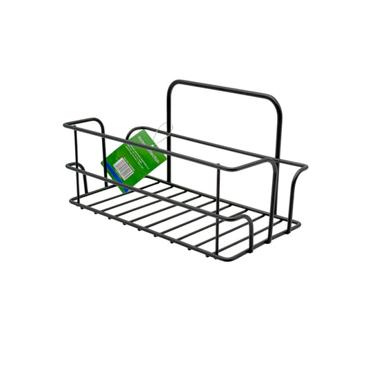 Iron Bathroom Organizer Black 21.6 x 11.3 x 11.7 cm