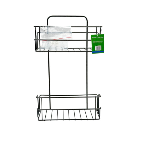 Iron Bathroom Organizer Black 21.6 x 11.6 x 35 cm