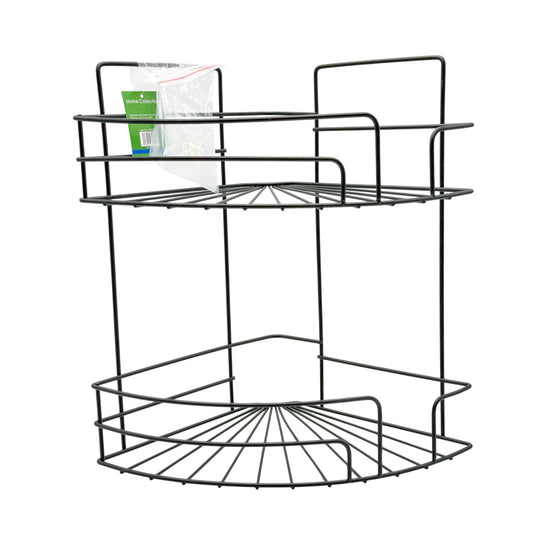 Iron Bathroom Organizer Black 21.8 x 21.8 x 35.4 cm