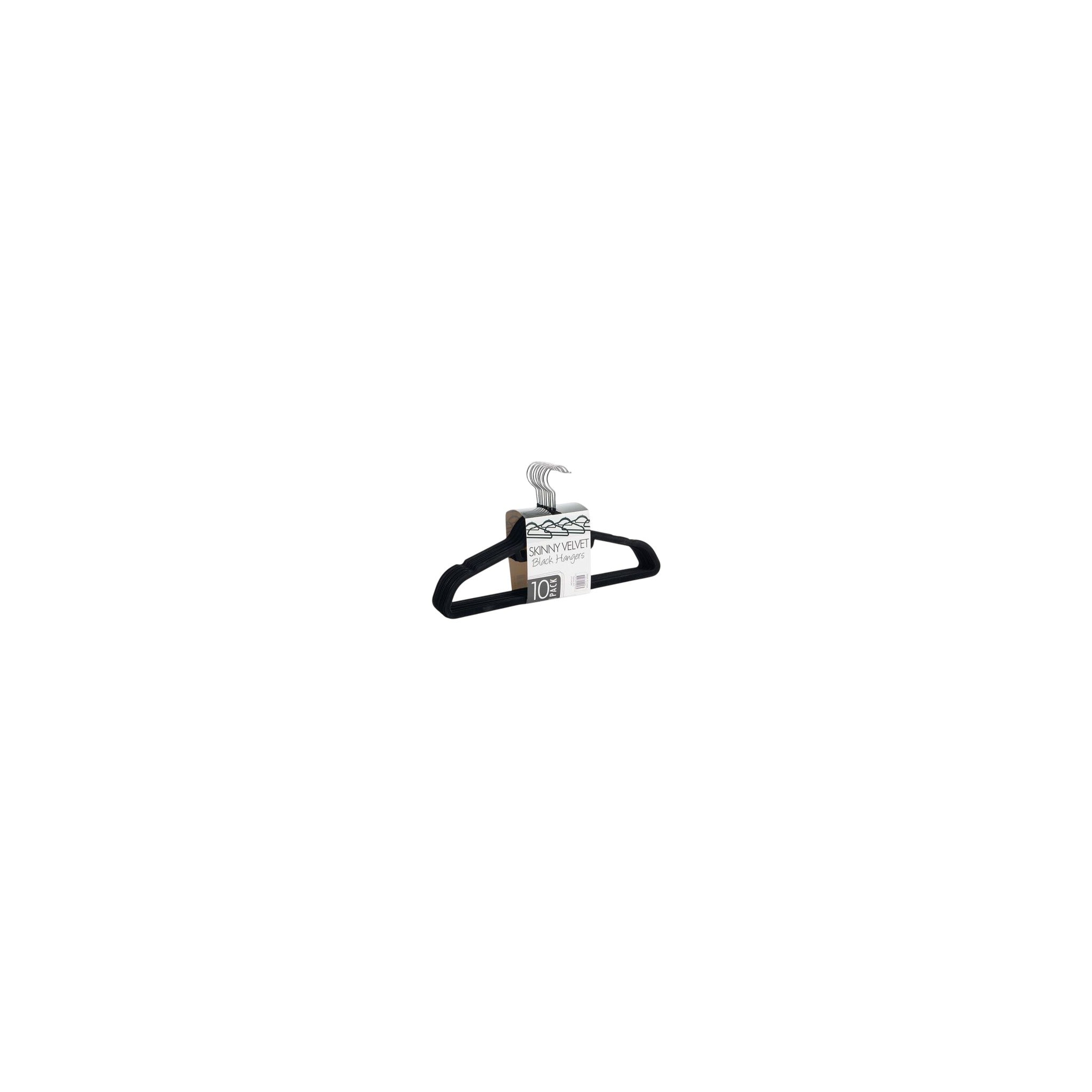 Velvet Hanger Set Black 41 CM 10 Pcs for Clothes Drying