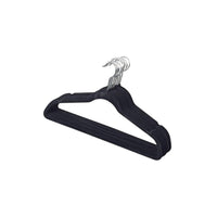 Velvet Hanger Set Black 41 CM 10 Pcs for Clothes Drying