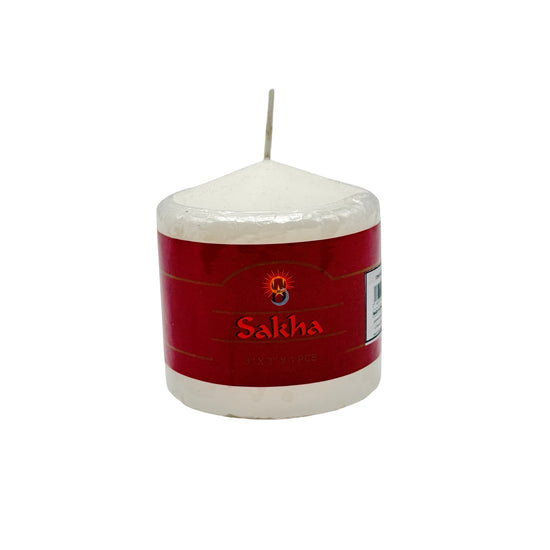 Sakha Basic Pillar Candle 7.5 x 7.5 cm