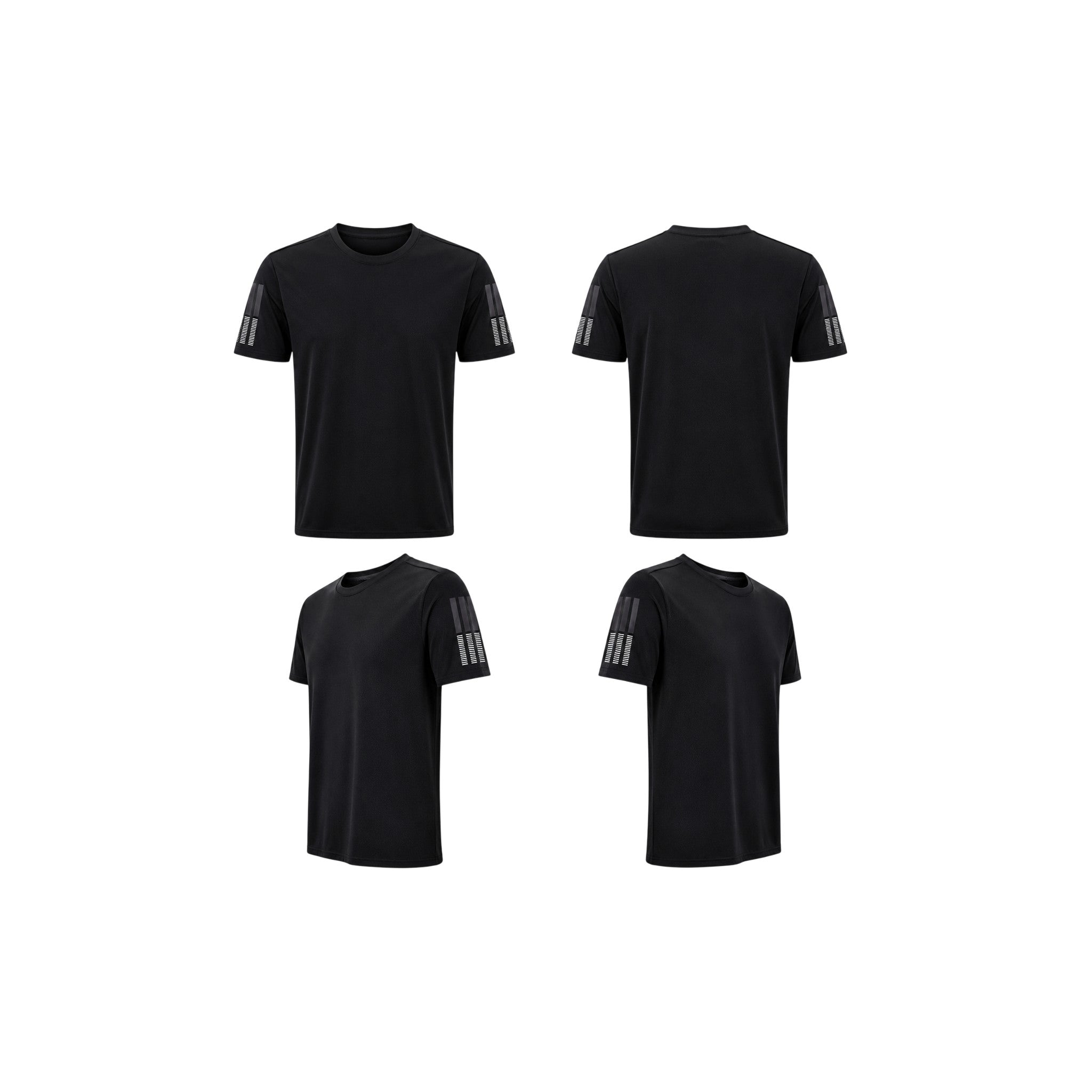 Mens Activewear Half Sleeves T - shirt Black Xxs