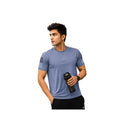 Mens Activewear Half Sleeves T - shirt Blue Xxs