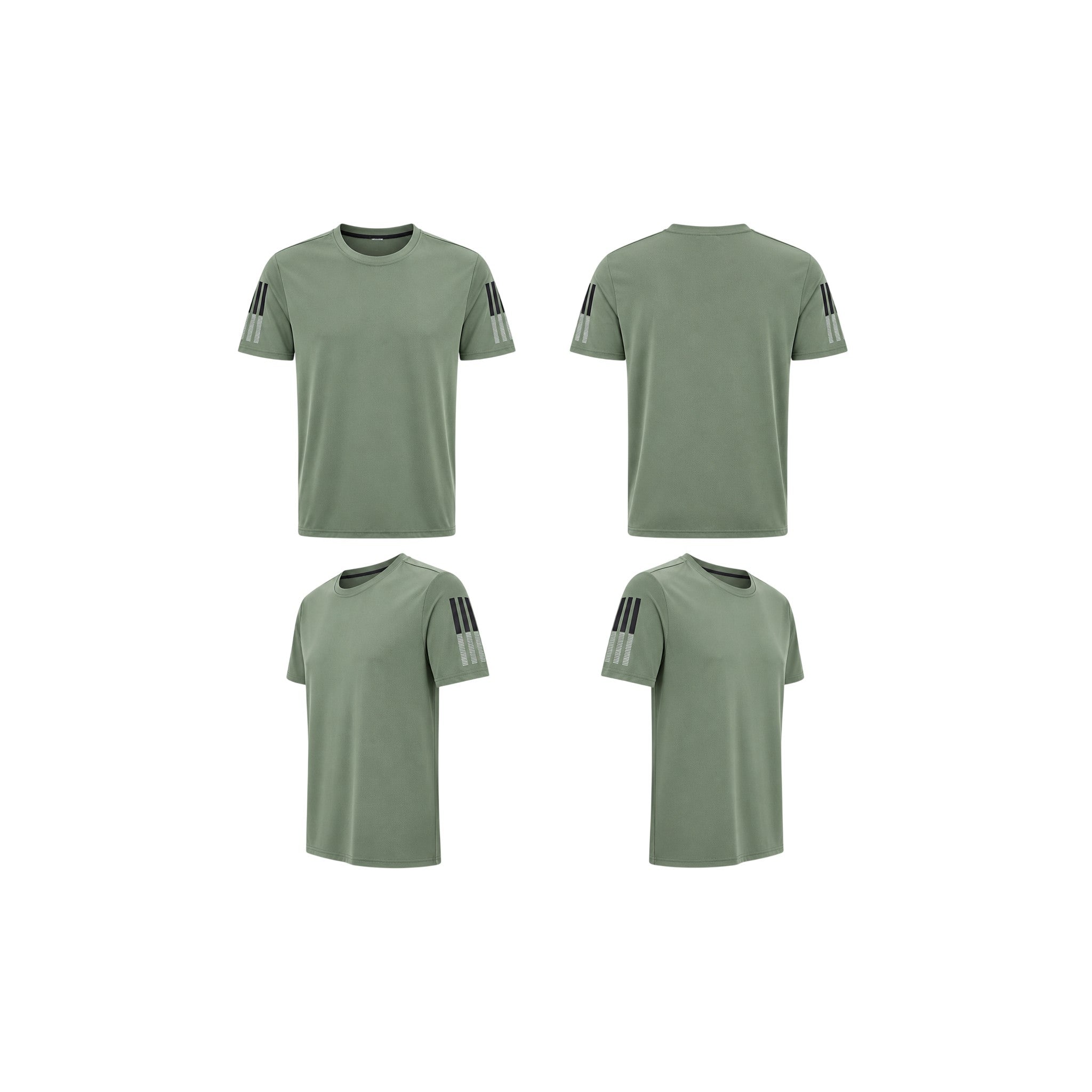 Mens Activewear Half Sleeves T - shirt Green Xxs