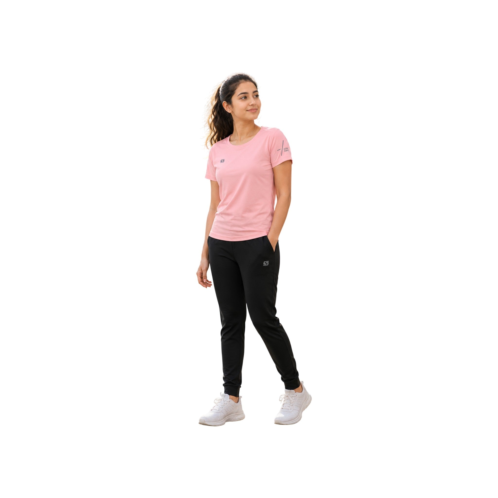Womens Activewear Polyester Pink S