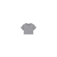 Basic Girls T Shirt Solid Grey Melange