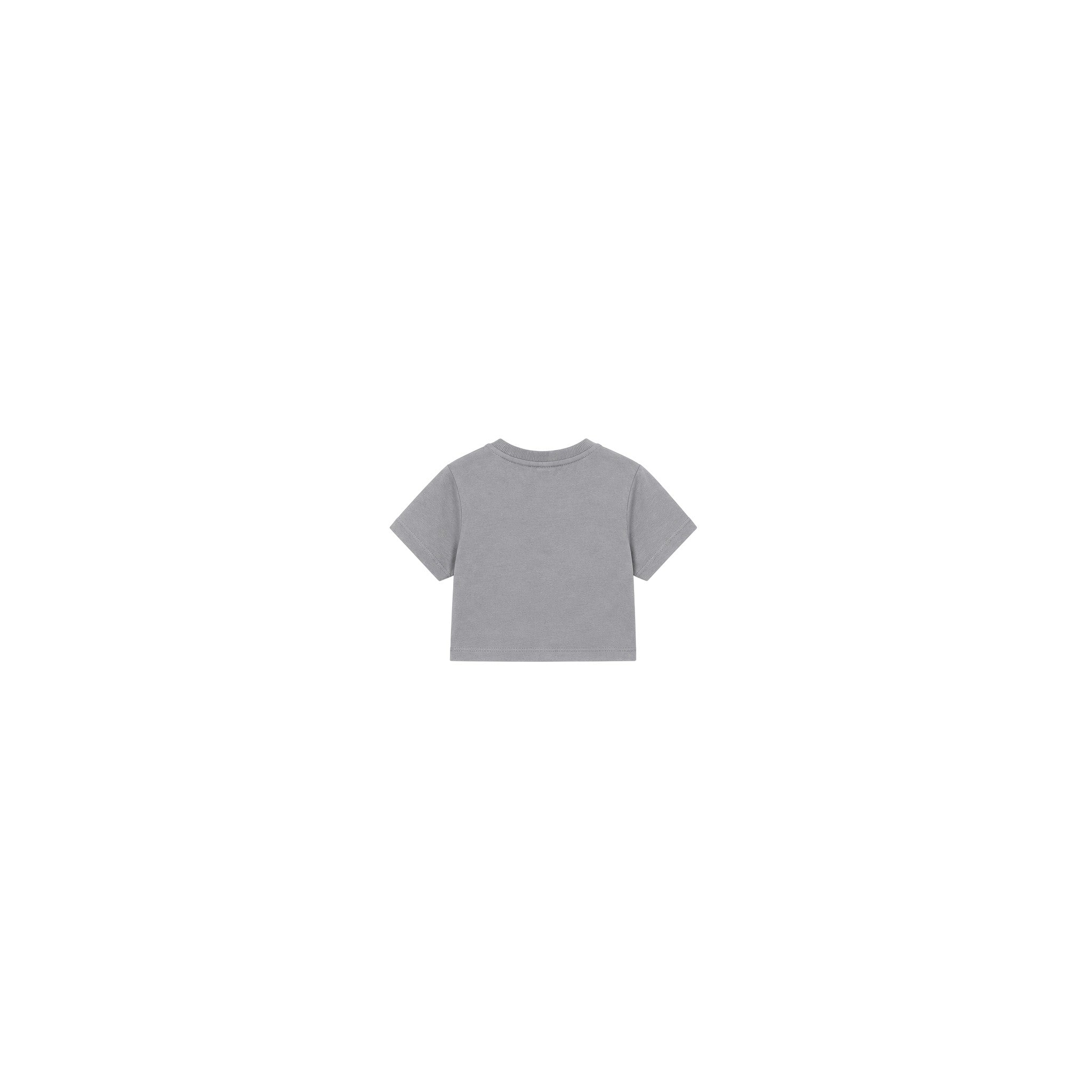 Basic Girls T Shirt Solid Grey Melange
