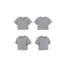 Basic Girls T Shirt Solid Grey Melange