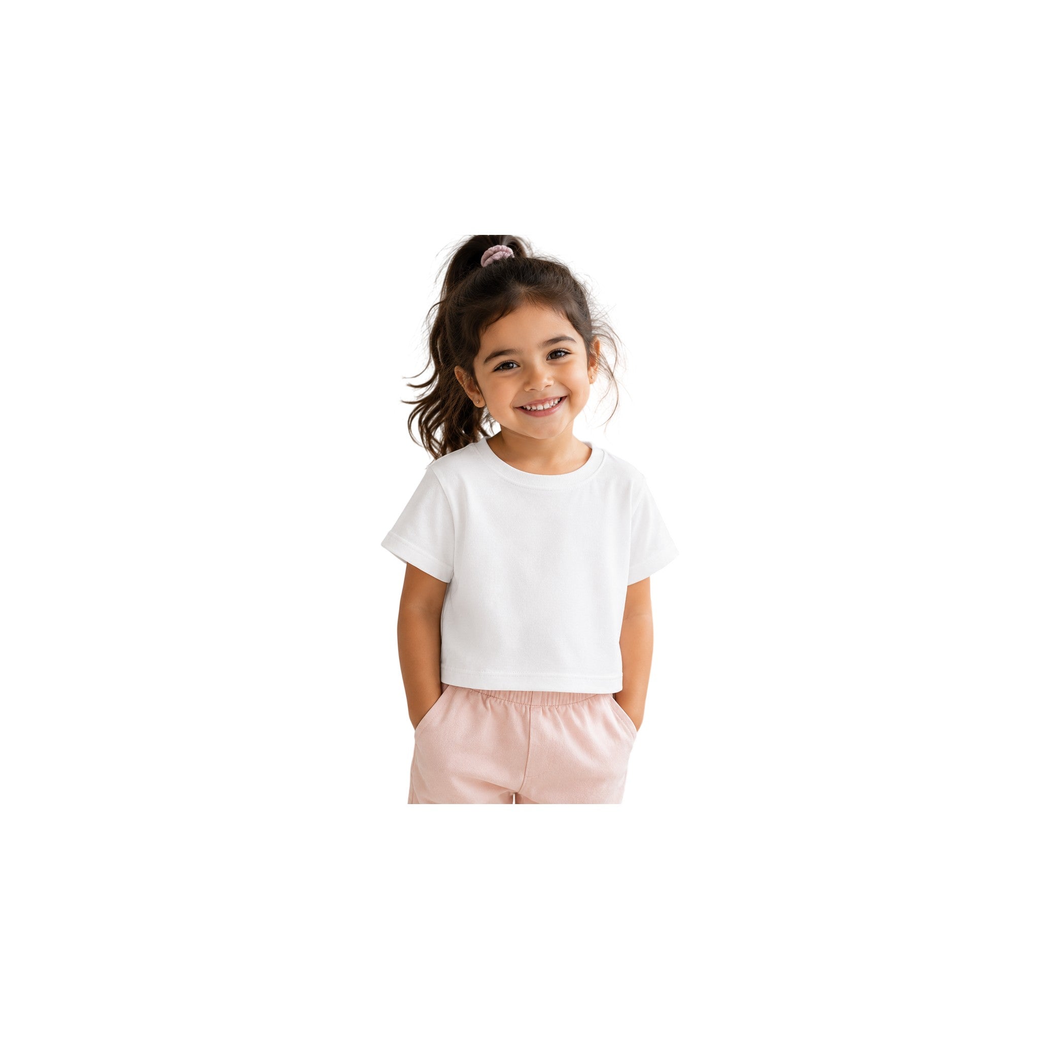 Basic Girls T Shirt Solid White