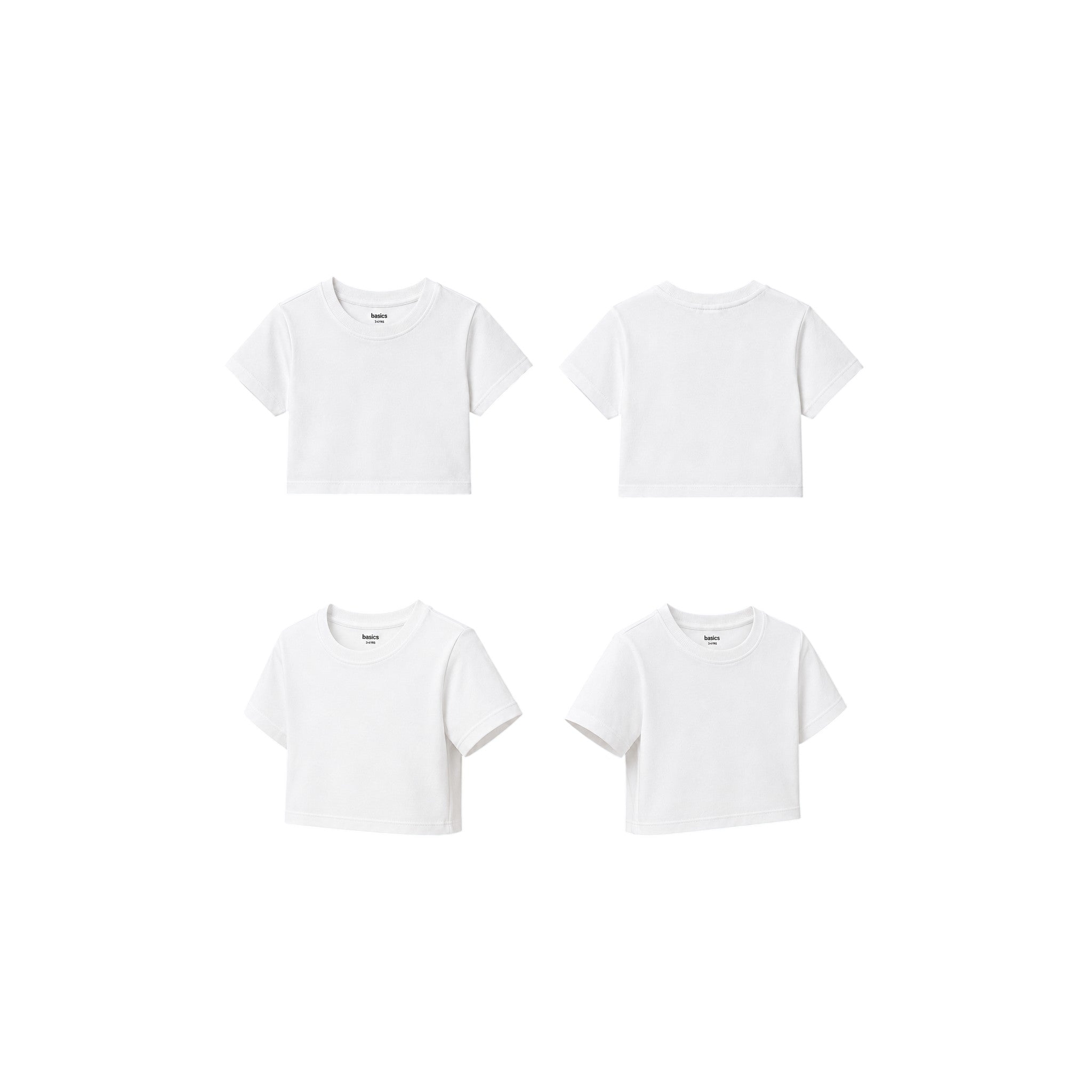Basic Girls T Shirt Solid White