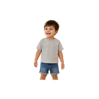 Basic Boy Tee Solid Grey Melange 2 - 3Y