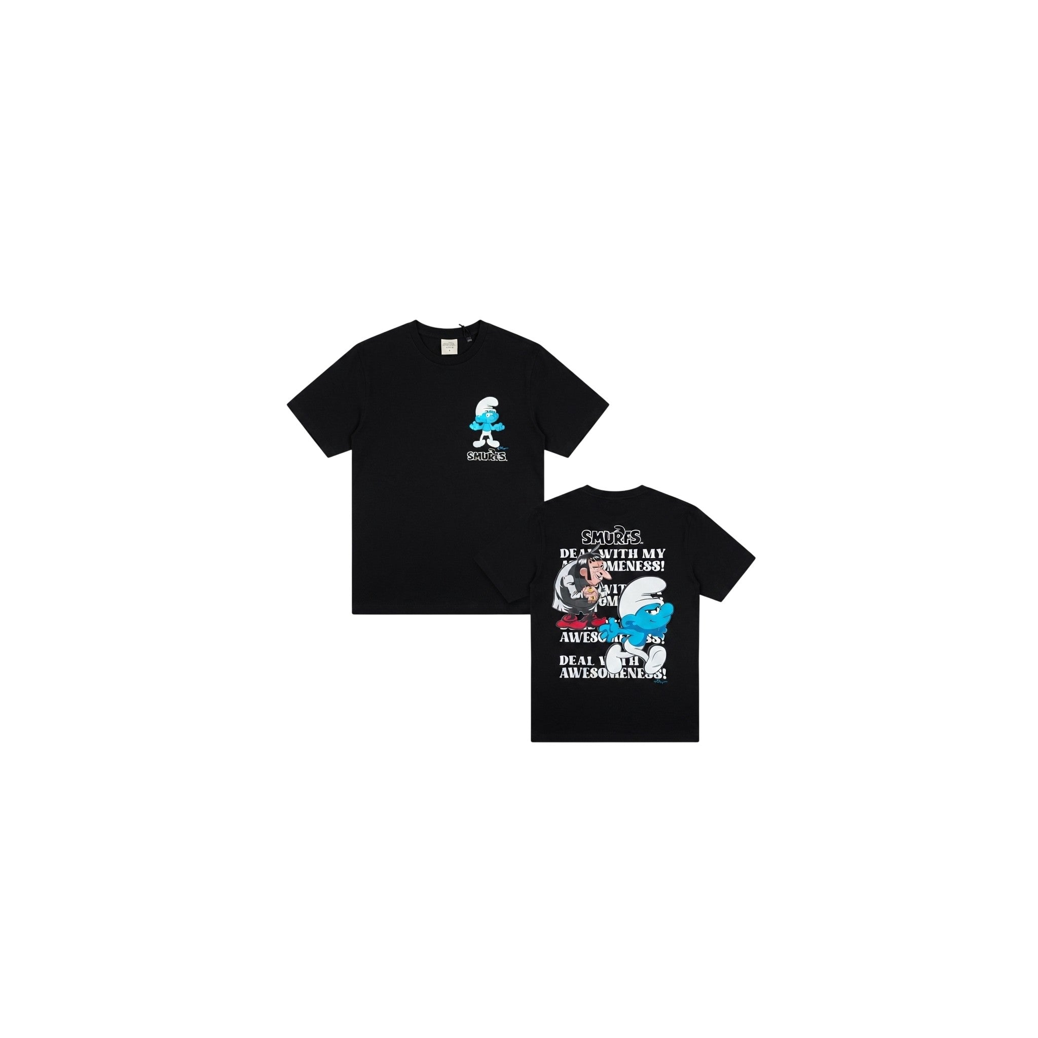 Mens Character T - Shirt Smurf Men Topwear Black S