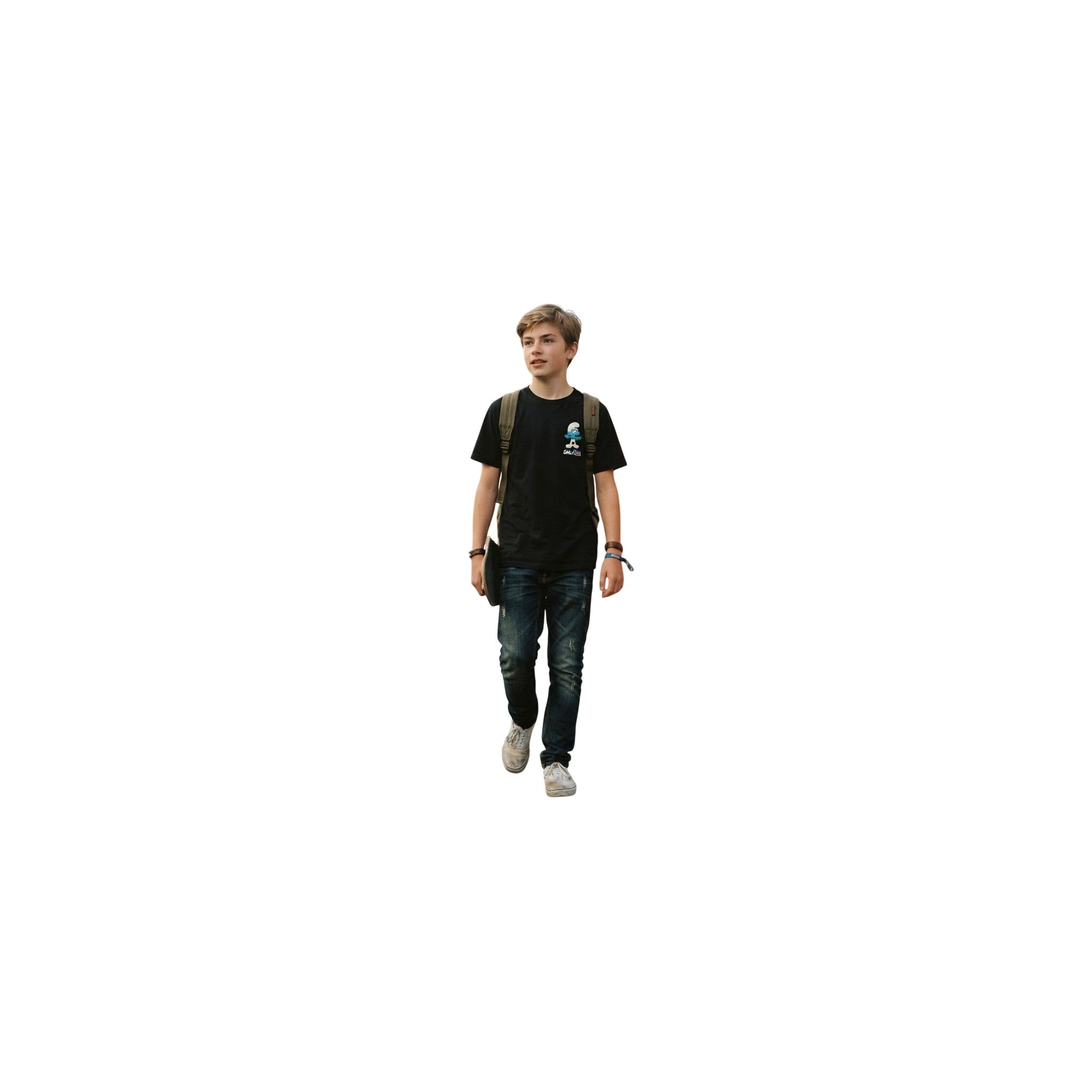 Mens Character T - Shirt Smurf Men Topwear Black S