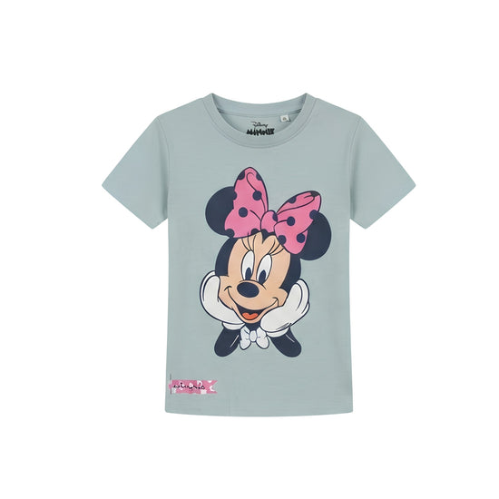 Girls Character Tee Minnie Kids Tops Lt Blue 5 - 6Y