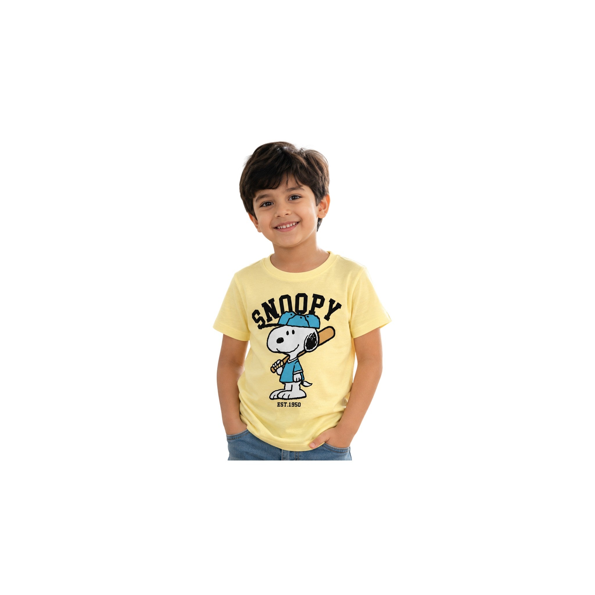 Boys Character Tee Snoopy Yellow Size 1