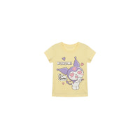 Girls Character Tee Kuromi Yellow Size 1