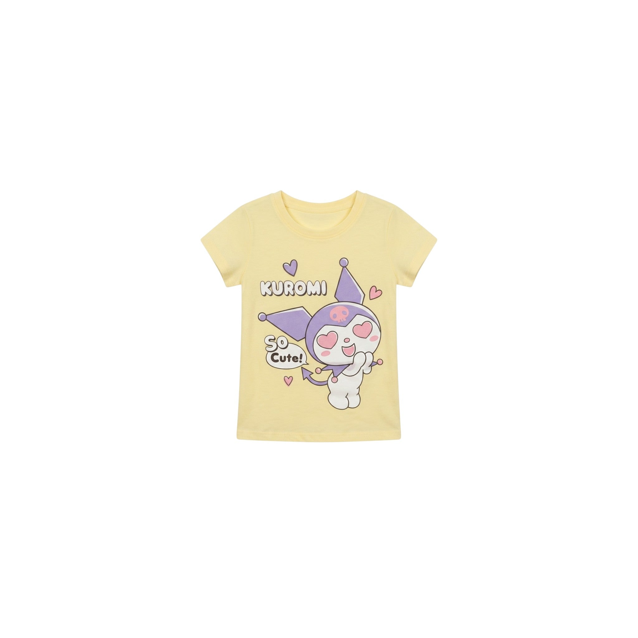 Girls Character Tee Kuromi Yellow Size 1