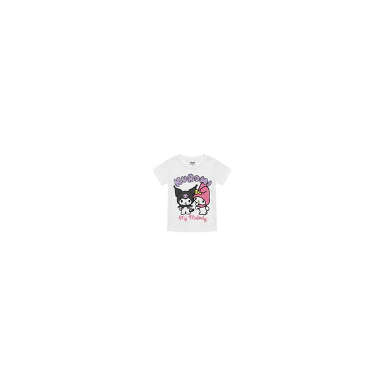 Girls Character Tee Kuromi White Size 1