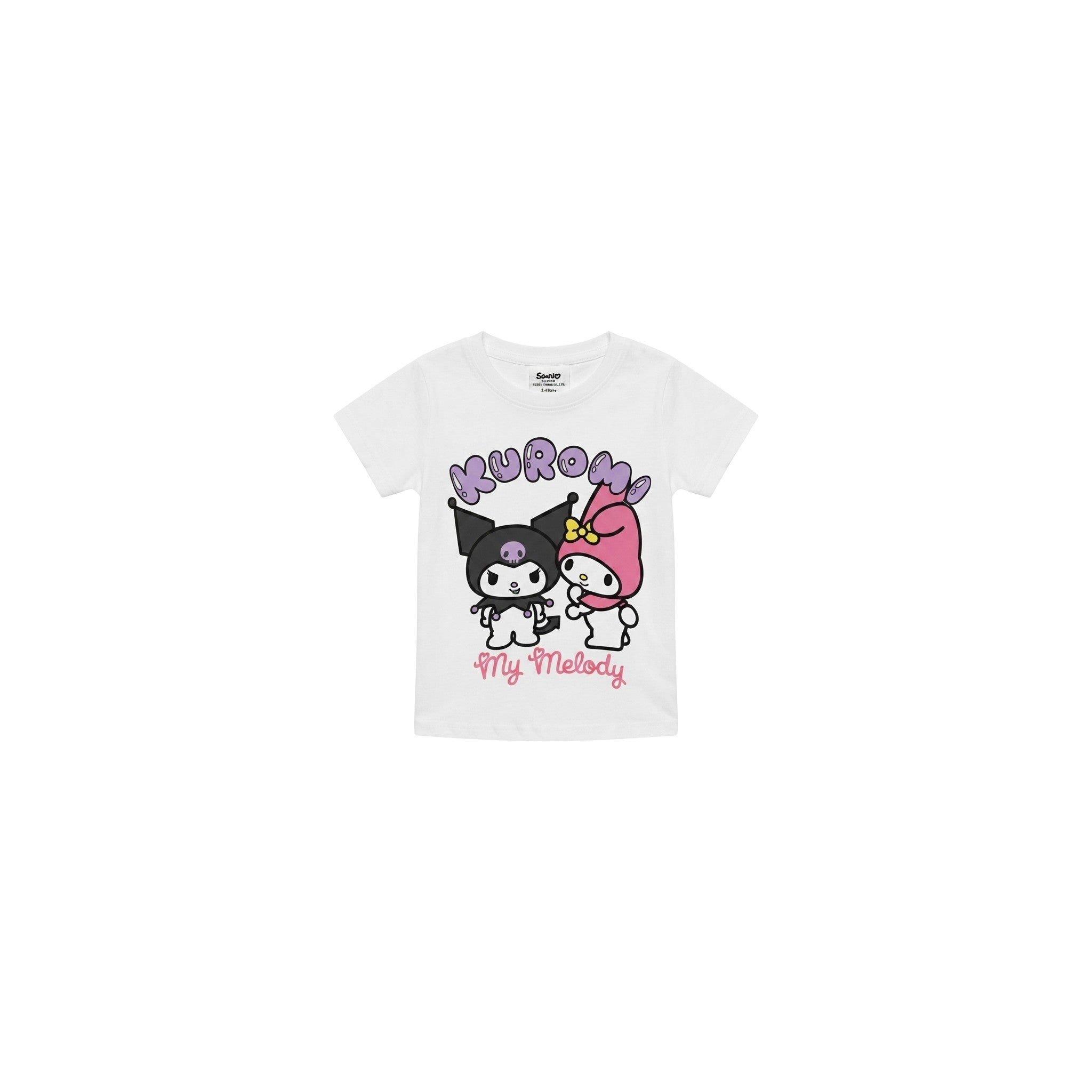 Girls Character Tee Kuromi White Size 1