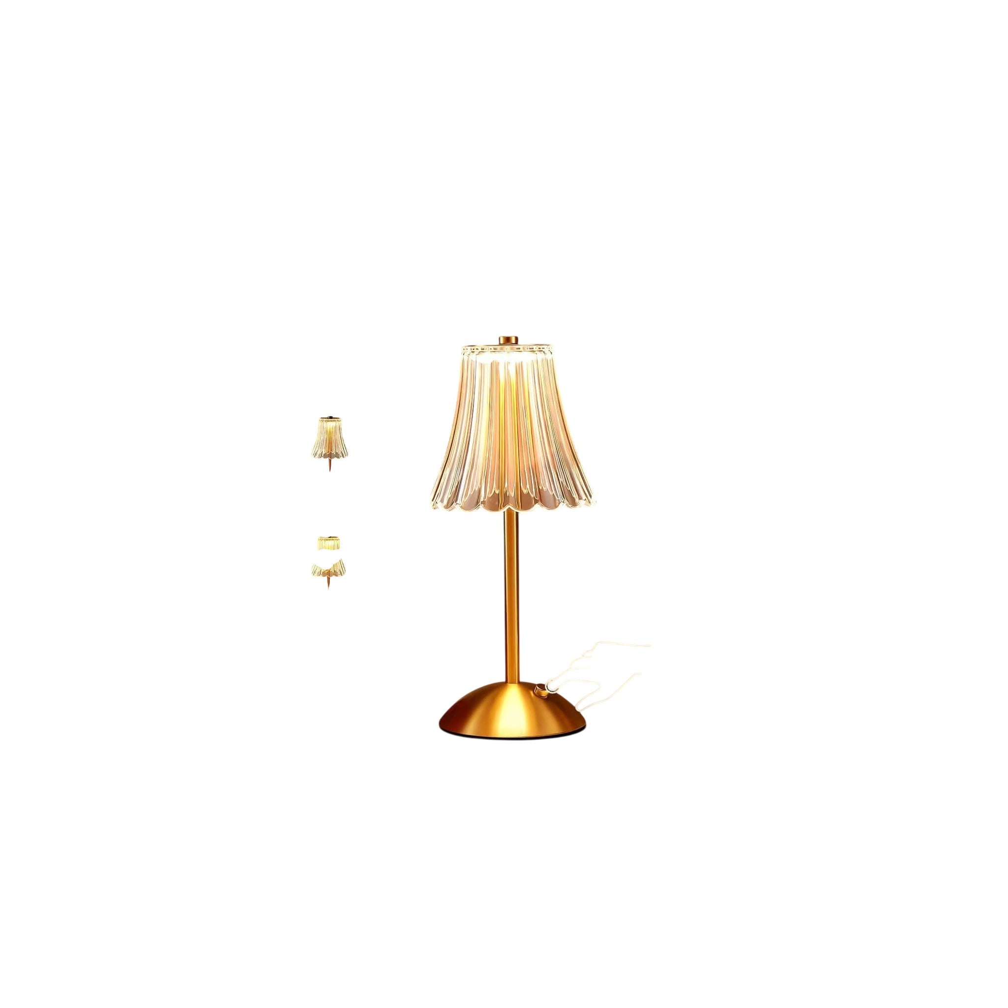 3 Lights Diamond Table Lamp, USB Charging Touch Lamp