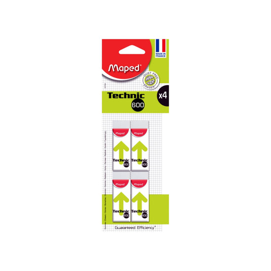 Technic 600 Erasers, Pack of 4