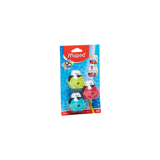 Maped Sharpener 1 Hole Croc Croc Signal Pack of 3 pcs
