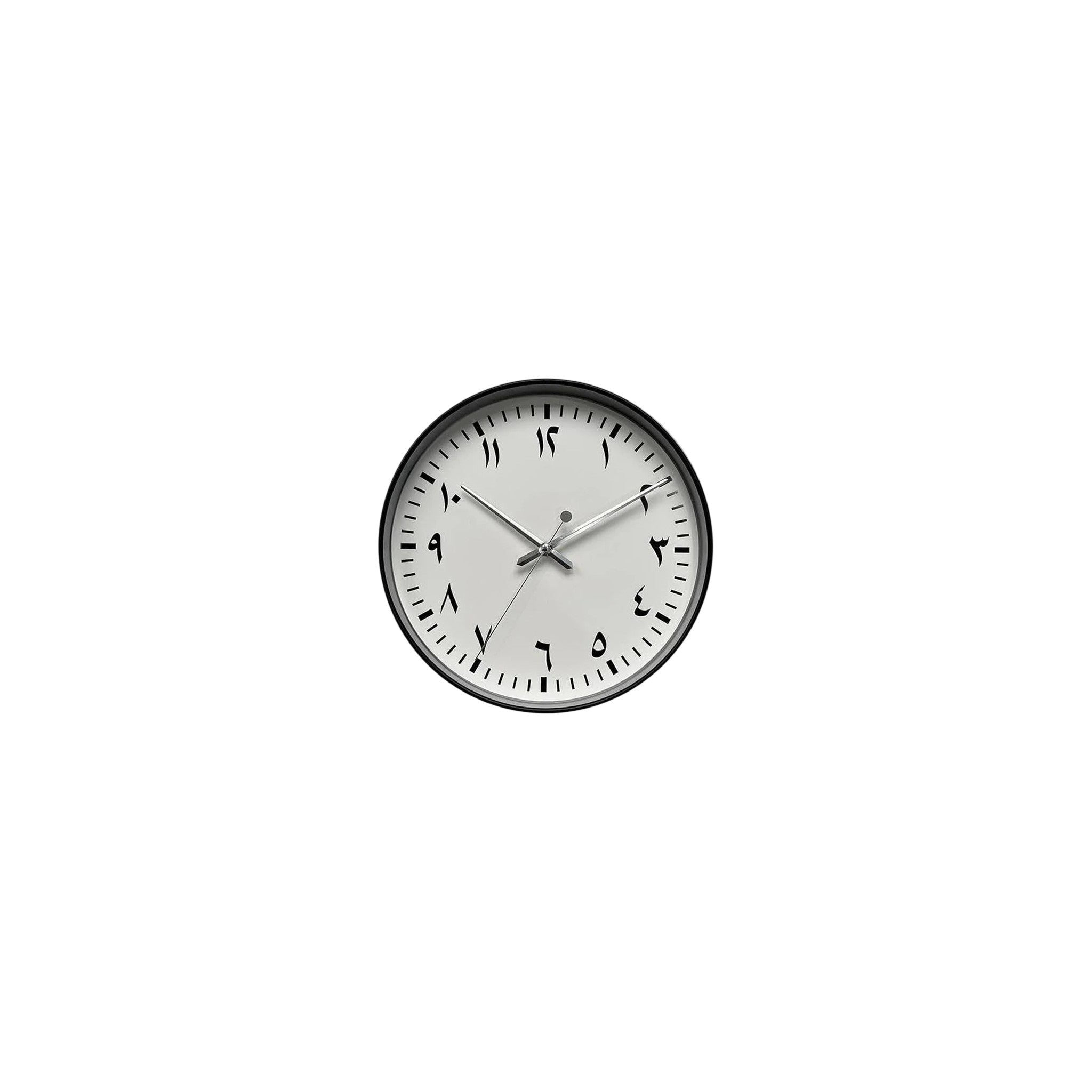 Orchid Black Arabic Numbers Wall Clock 30 cm