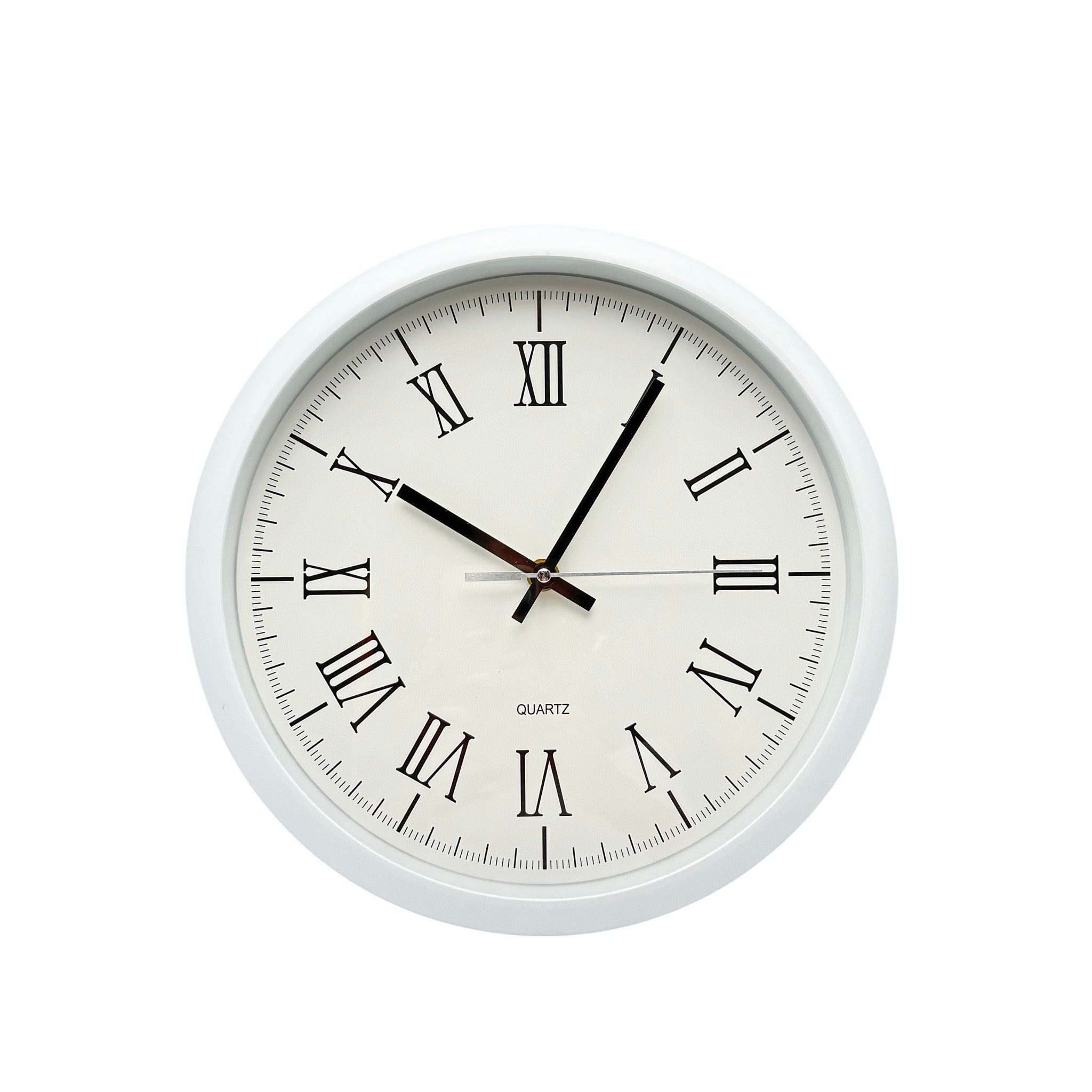 Orchid White Roman Numbers Wall Clock 30 cm