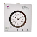 Orchid White Roman Numbers Wall Clock 30 cm