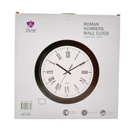 Orchid White Roman Numbers Wall Clock 30 cm