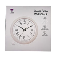 Orchid White Roman Numbers Wall Clock 30 cm
