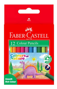 FABER-CASTELL CON COLOUR PENCILS 12COLOUR HALFSIZE