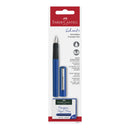 FABER-CASTELL FOUNTAIN PEN BLUE DESIGN M + CARTRIDGE